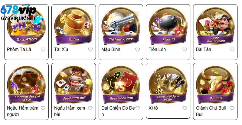 Game bài quen thuộc có tỷ lệ thưởng cao